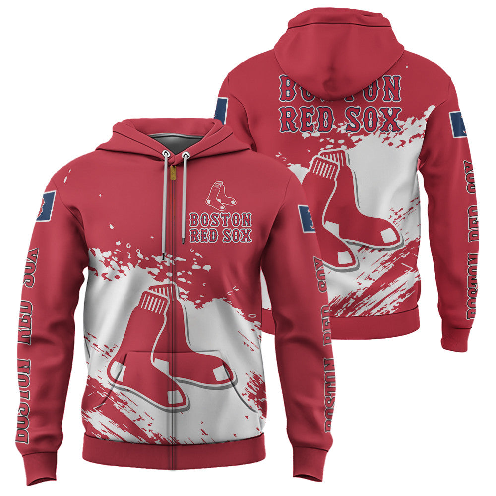 Boston Red Sox Red Color MLB Hoodie For Big Fan NH24