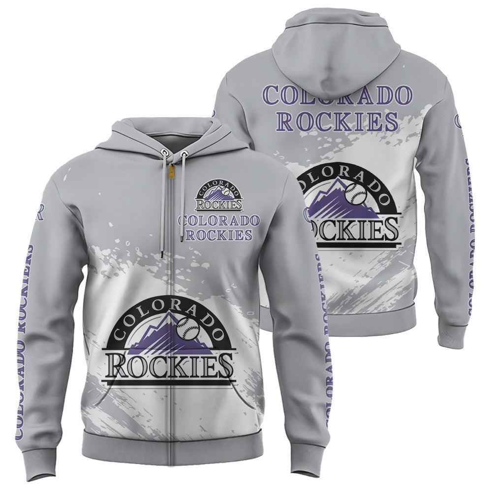 Colorado Rockies Gray Color MLB Hoodie For Big Fan NH24