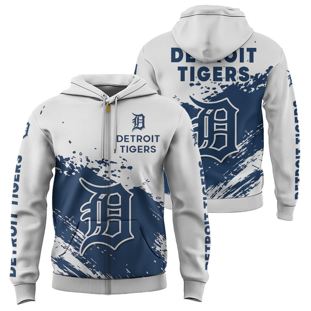 Detroit Tigers White Color MLB Hoodie For Big Fan NH24