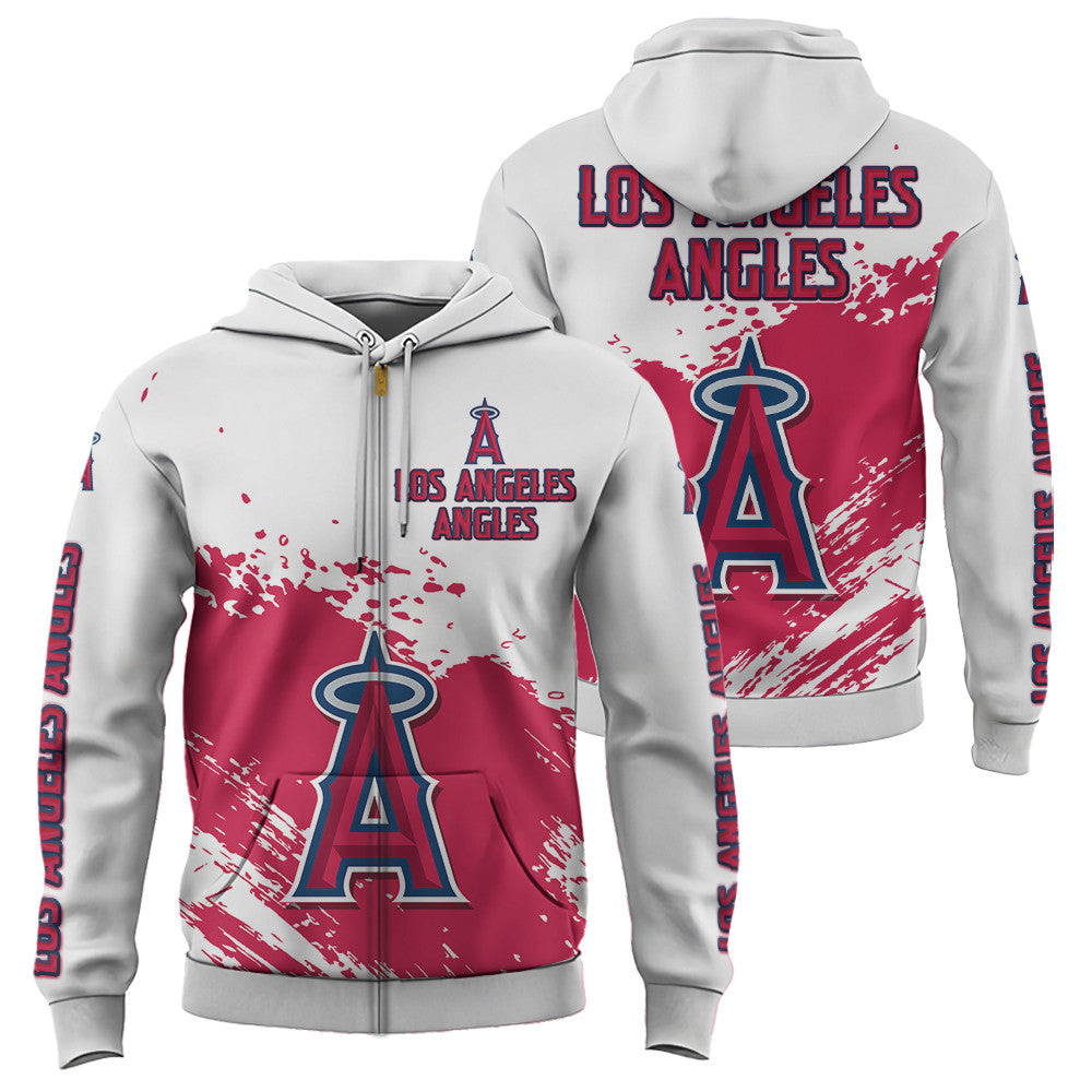 Los Angeles Angles White Color MLB Hoodie For Big Fan NH24