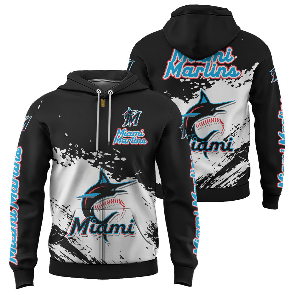 Miami Marlins Black Color MLB Hoodie For Big Fan NH24