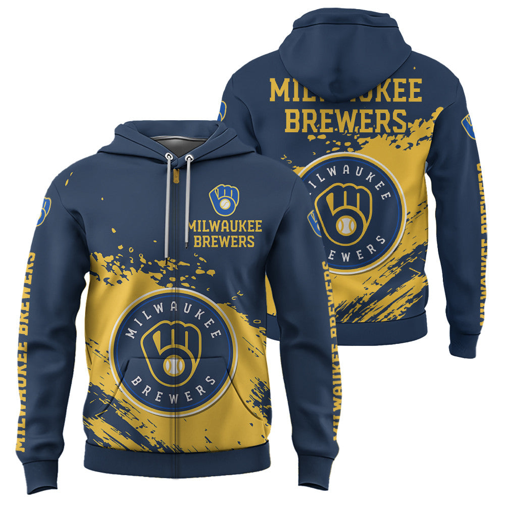 Milwaukee Brewers Blue Color MLB Hoodie For Big Fan NH24