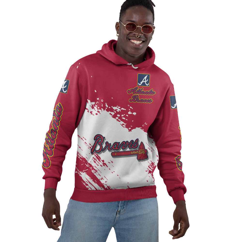 Atlanta Braves Red Color MLB Hoodie For Big Fan NH24