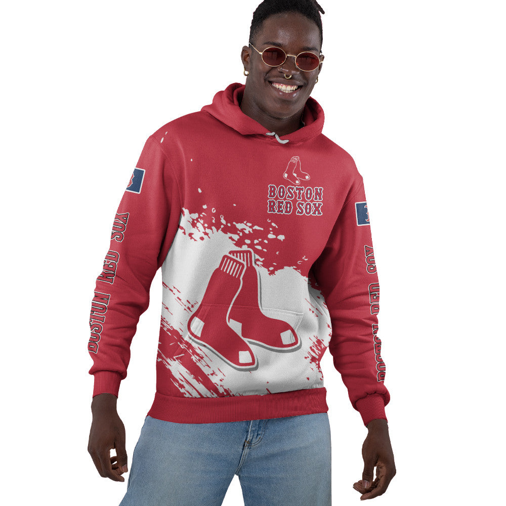 Boston Red Sox Red Color MLB Hoodie For Big Fan NH24