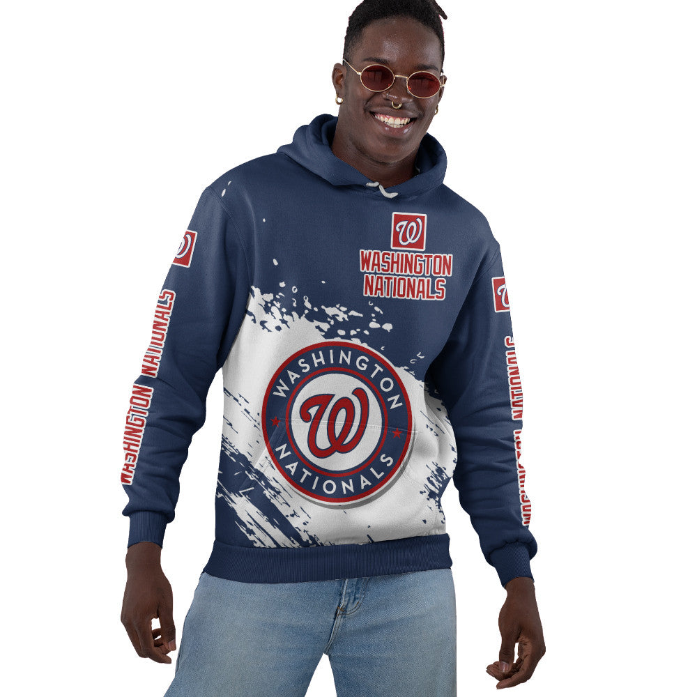 Washington Nationals Blue Color MLB Hoodie For Big Fan NH24