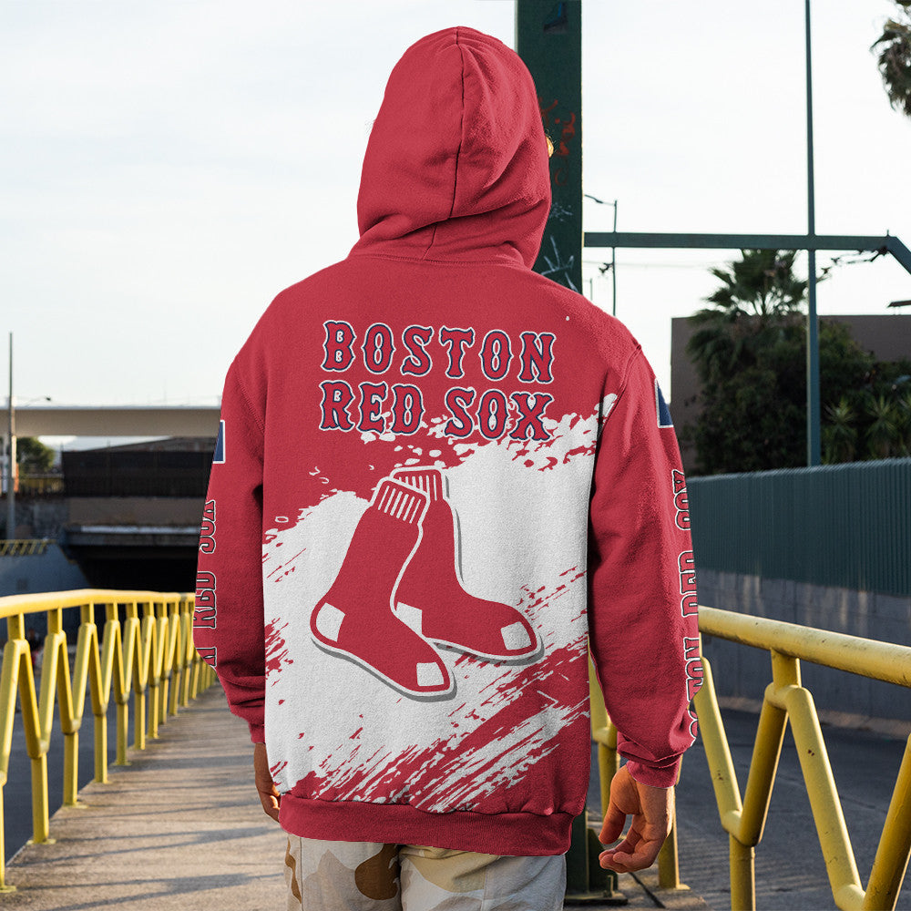 Boston Red Sox Red Color MLB Hoodie For Big Fan NH24