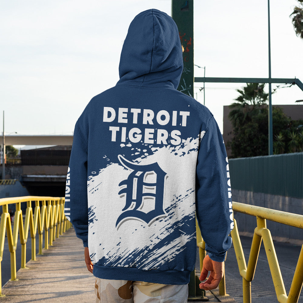 Detroit Tigers Blue Color MLB Hoodie For Big Fan NH24