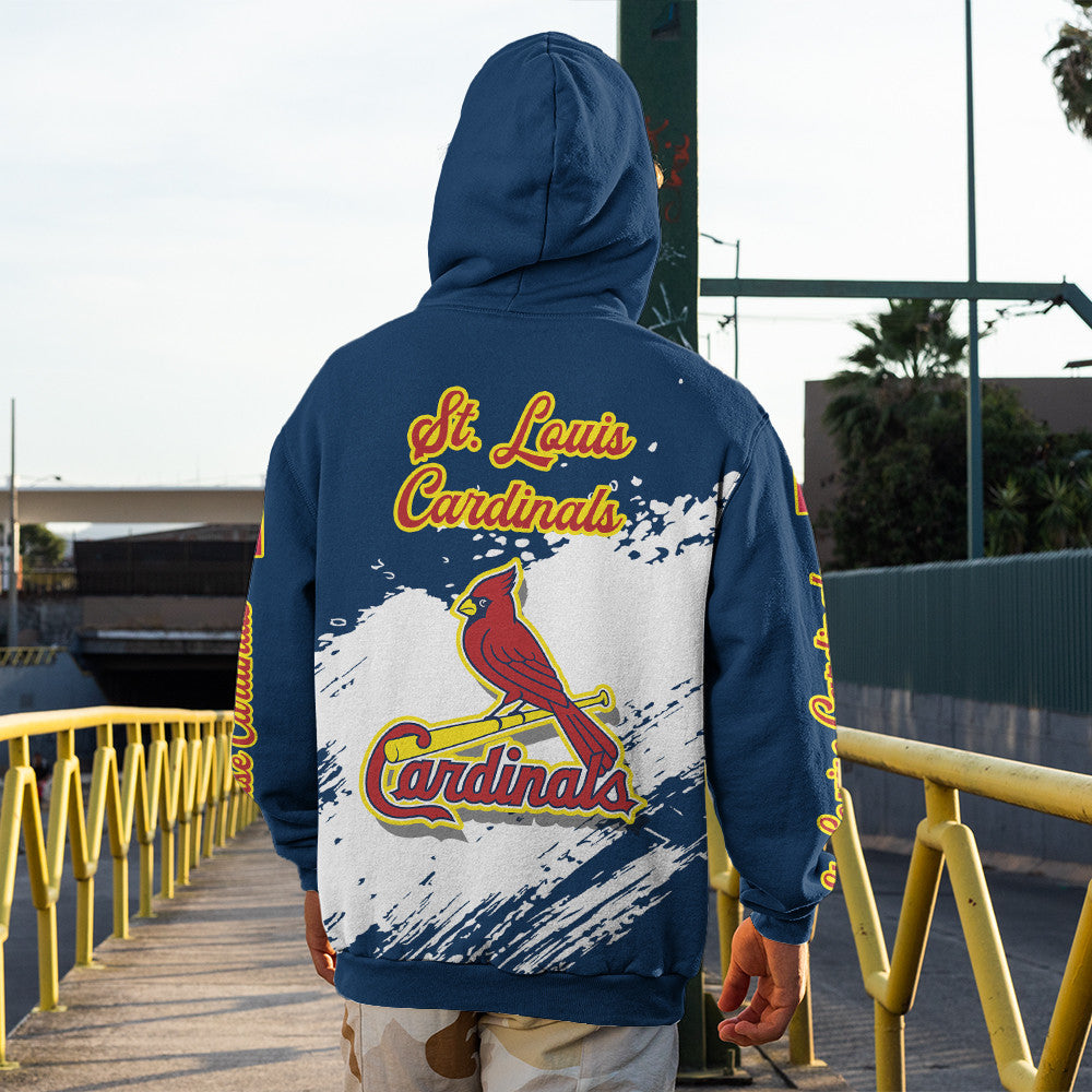 St Louis Cardinals Blue Color MLB Hoodie For Big Fan NH24