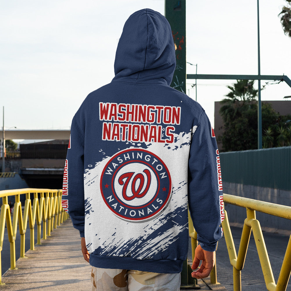 Washington Nationals Blue Color MLB Hoodie For Big Fan NH24