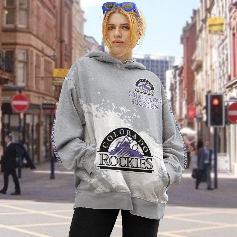 Colorado Rockies Gray Color MLB Hoodie For Big Fan NH24