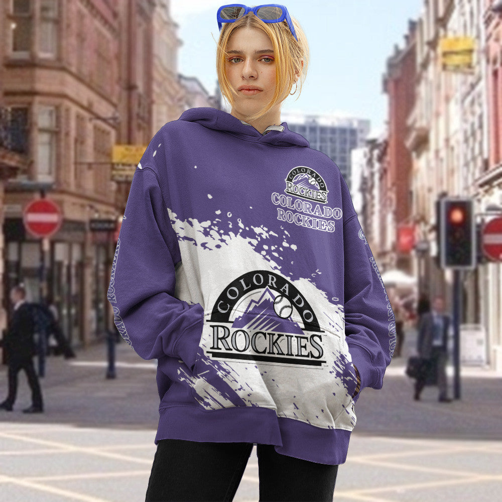 Colorado Rockies Purple Color MLB Hoodie For Big Fan NH24