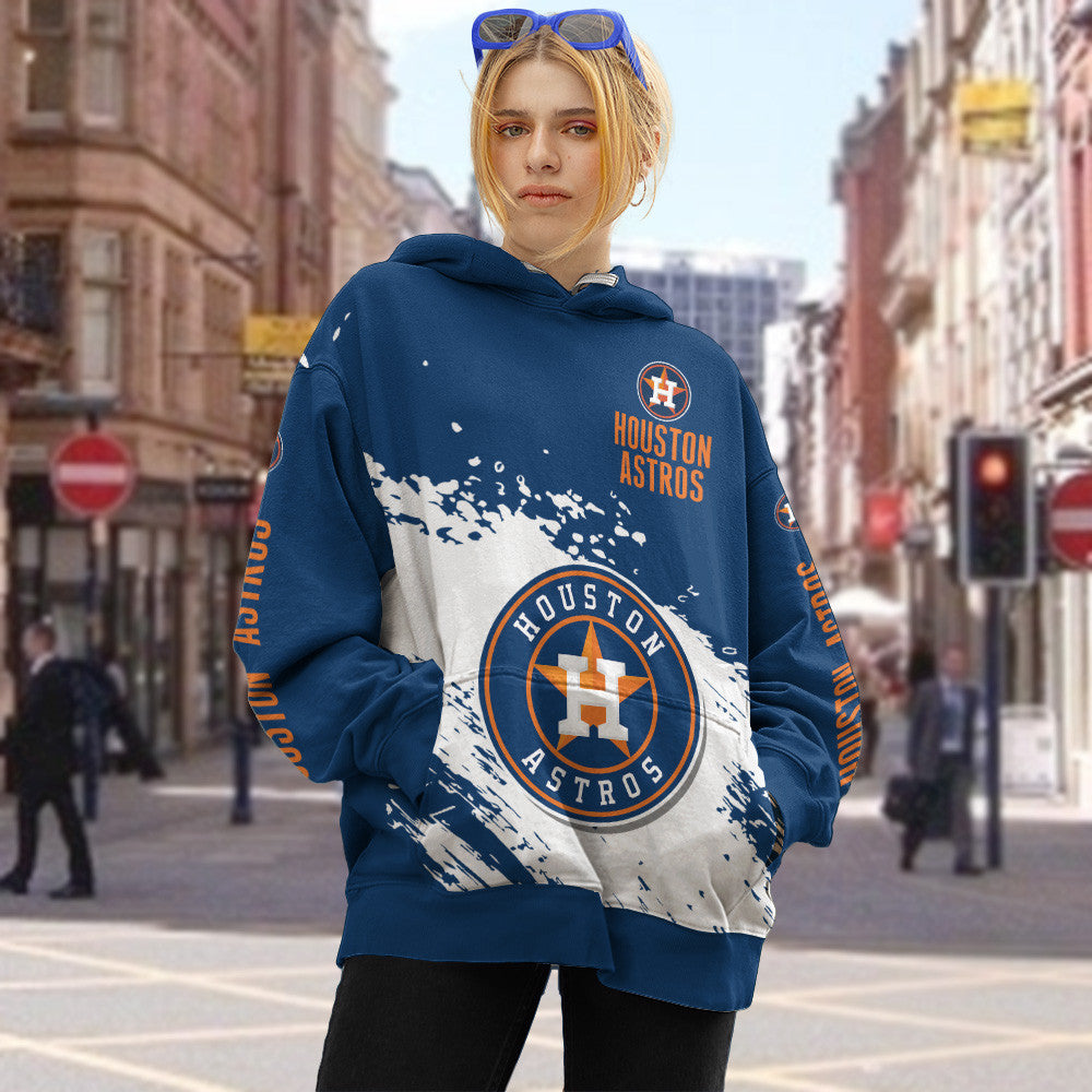 Houston Astros Blue Color MLB Hoodie For Big Fan NH24