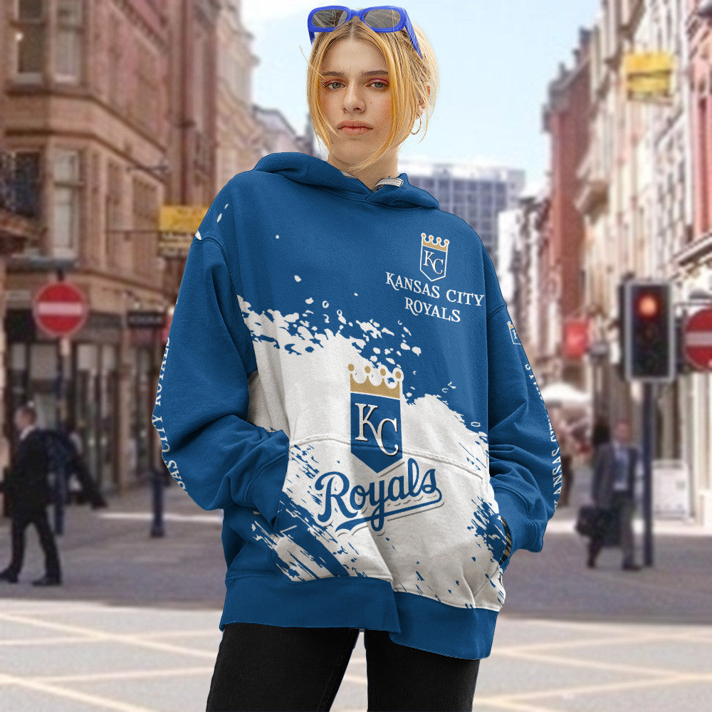 Kansas City Royals Blue Color MLB Hoodie For Big Fan NH24