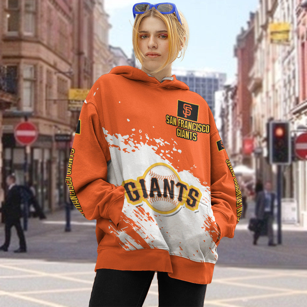 San Francisco Giants Orange Color MLB Hoodie For Big Fan NH24
