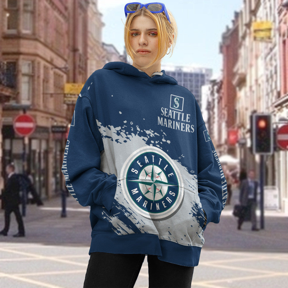 Seattle Mariners Blue Color MLB Hoodie For Big Fan NH24