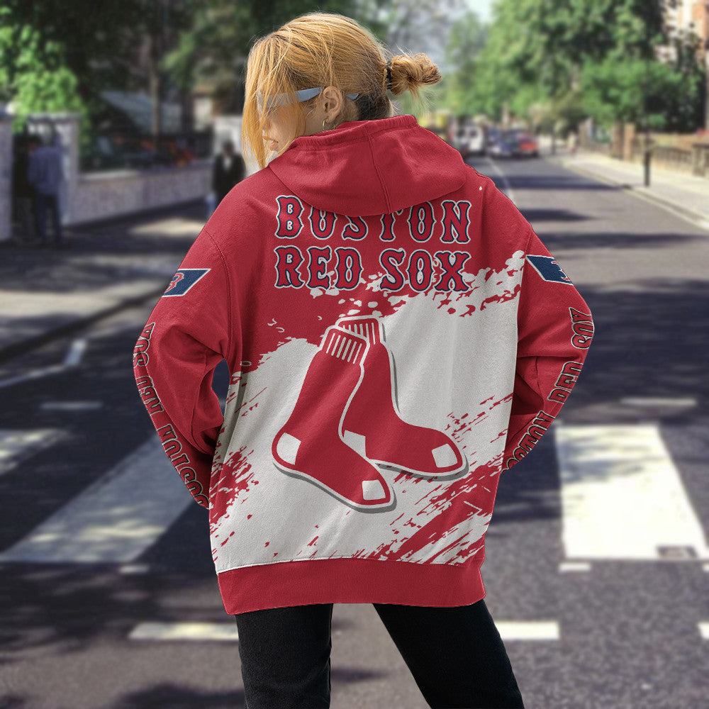 Boston Red Sox Red Color MLB Hoodie For Big Fan NH24