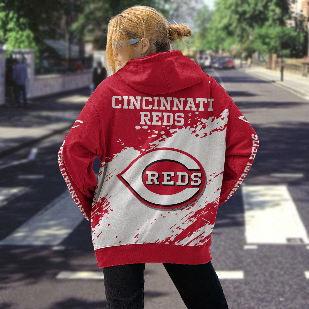 Cincinnati Reds Red Color MLB Hoodie For Big Fan NH24