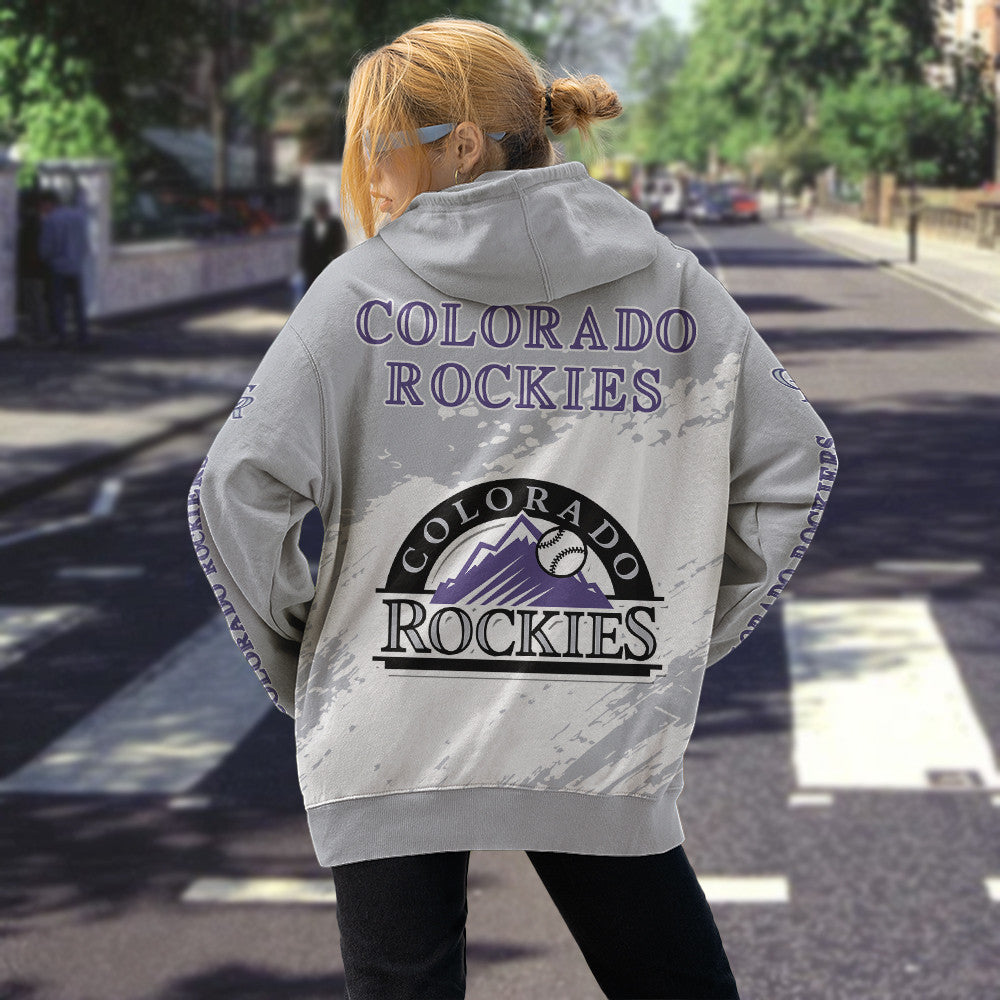Colorado Rockies Gray Color MLB Hoodie For Big Fan NH24