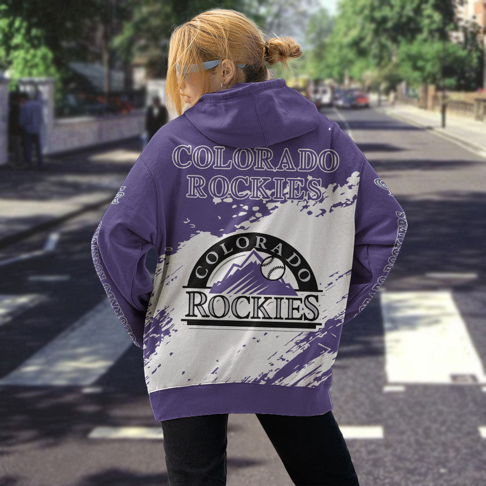 Colorado Rockies Purple Color MLB Hoodie For Big Fan NH24