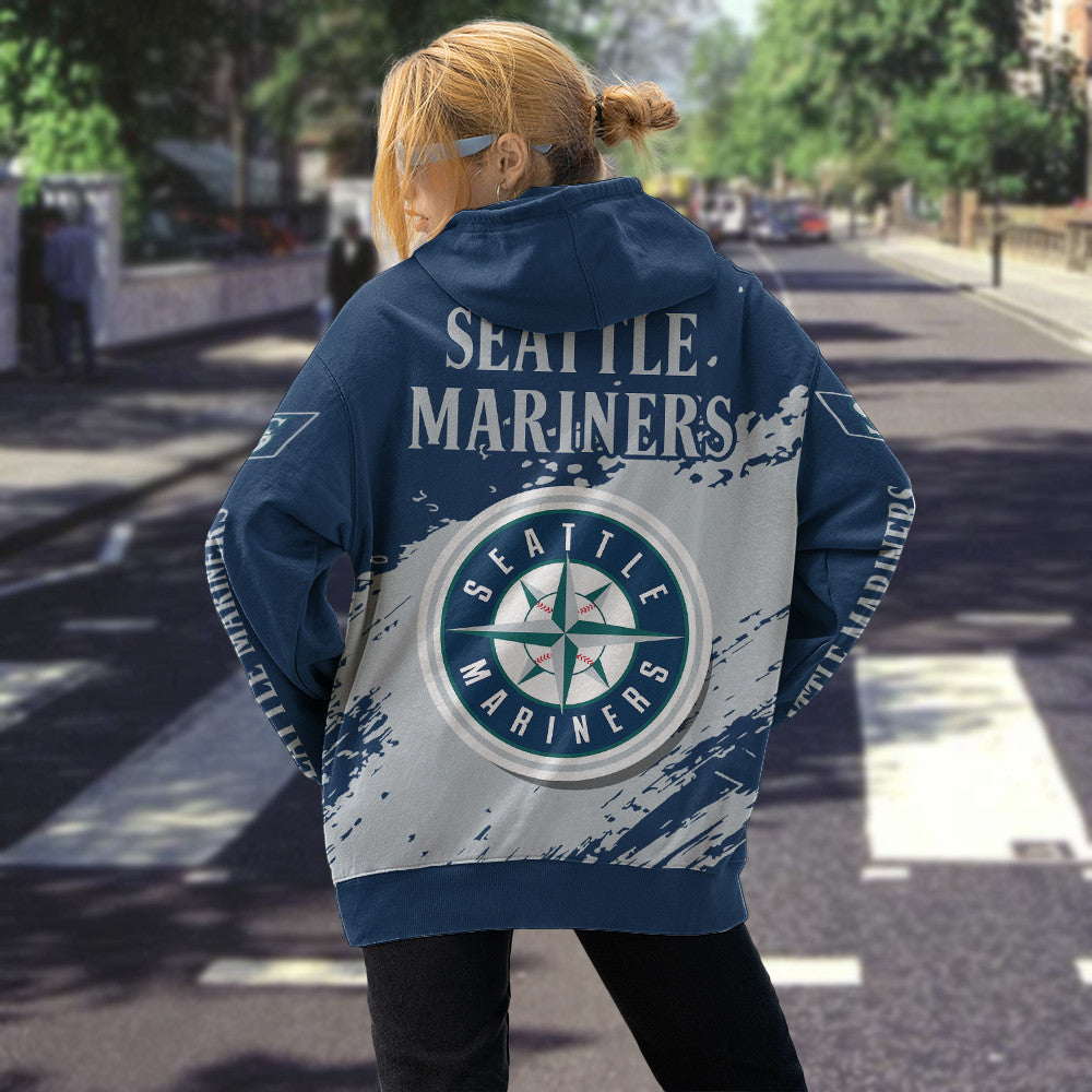 Seattle Mariners Blue Color MLB Hoodie For Big Fan NH24