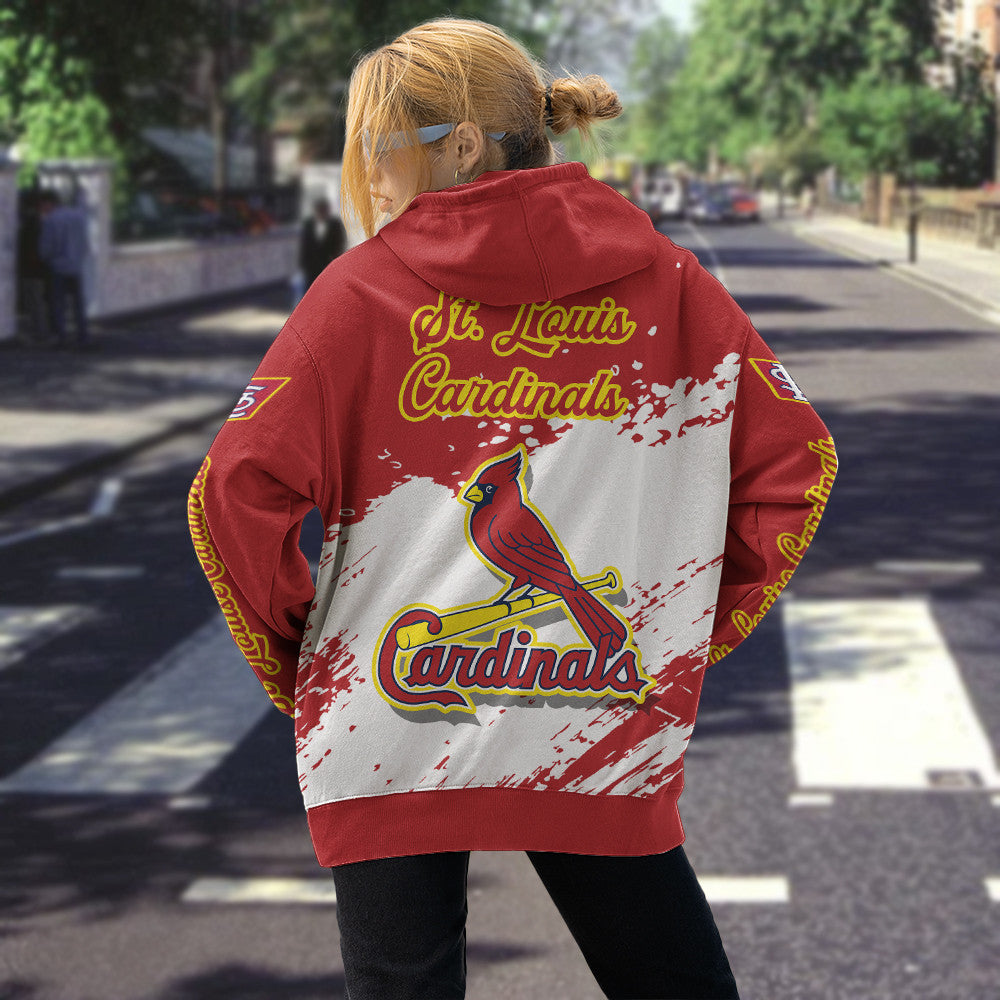St Louis Cardinals Red Color MLB Hoodie For Big Fan NH24