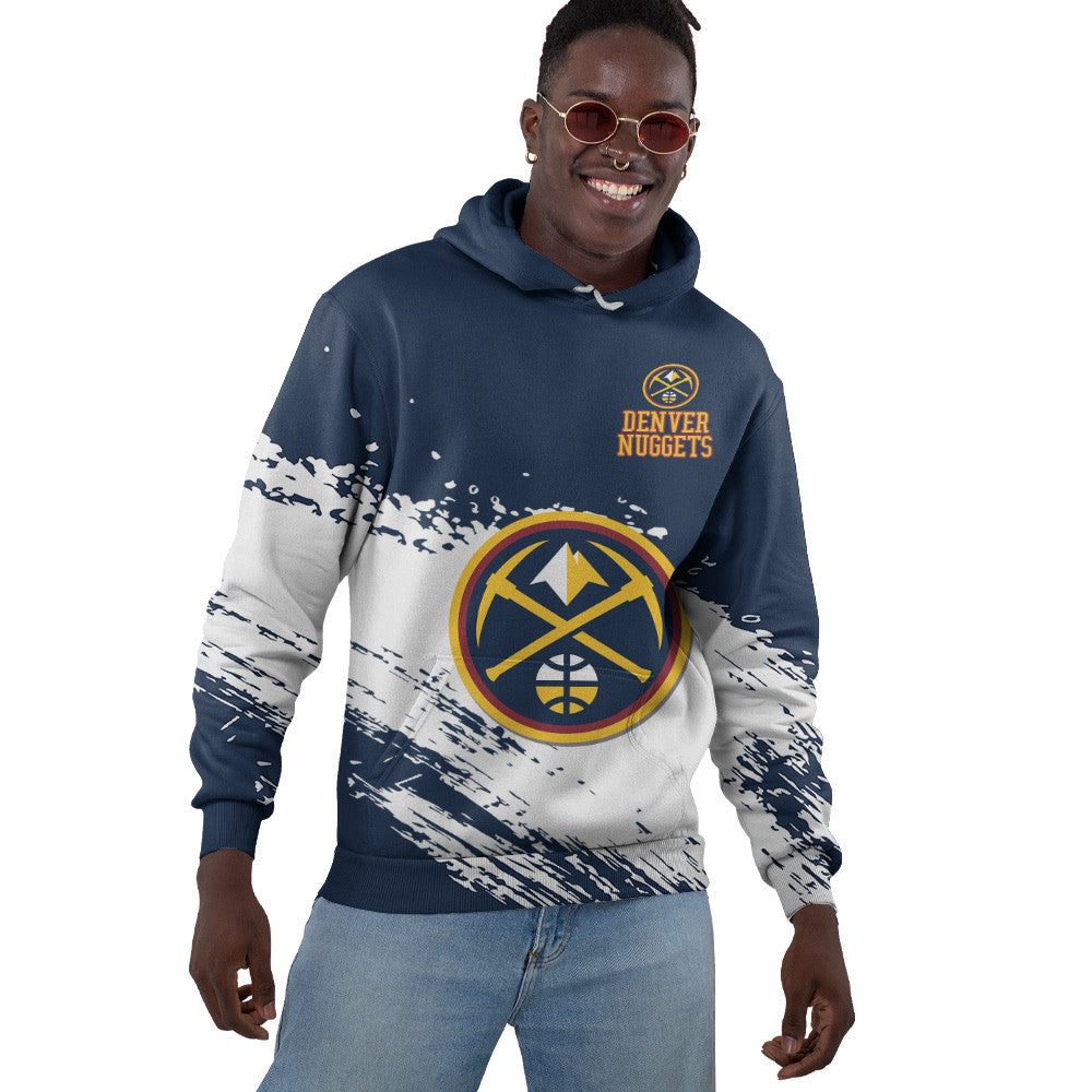 Denver Nuggets NBA Hoodie Stylish Logo for Fans Color Dark Blue NH24