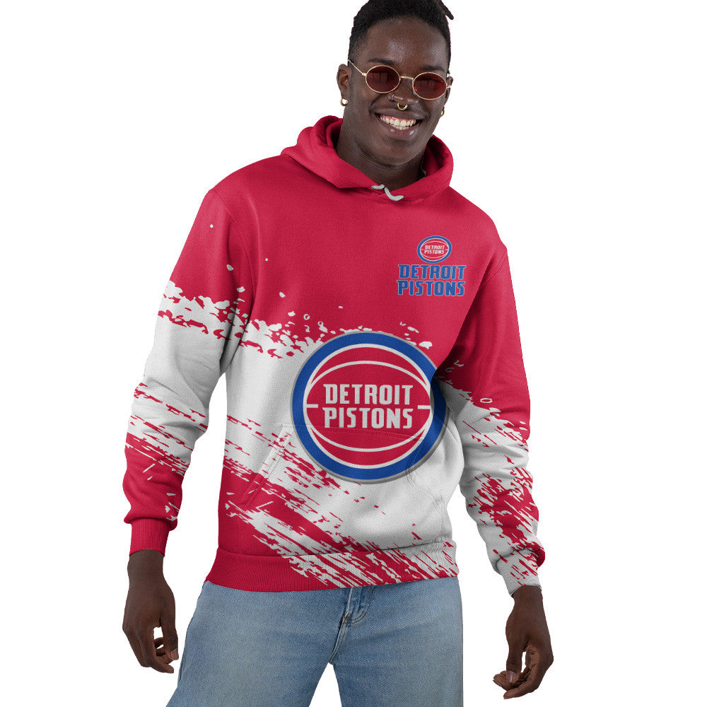 Detroit Pistons NBA Hoodie Stylish Logo for Fans Color Red NH24