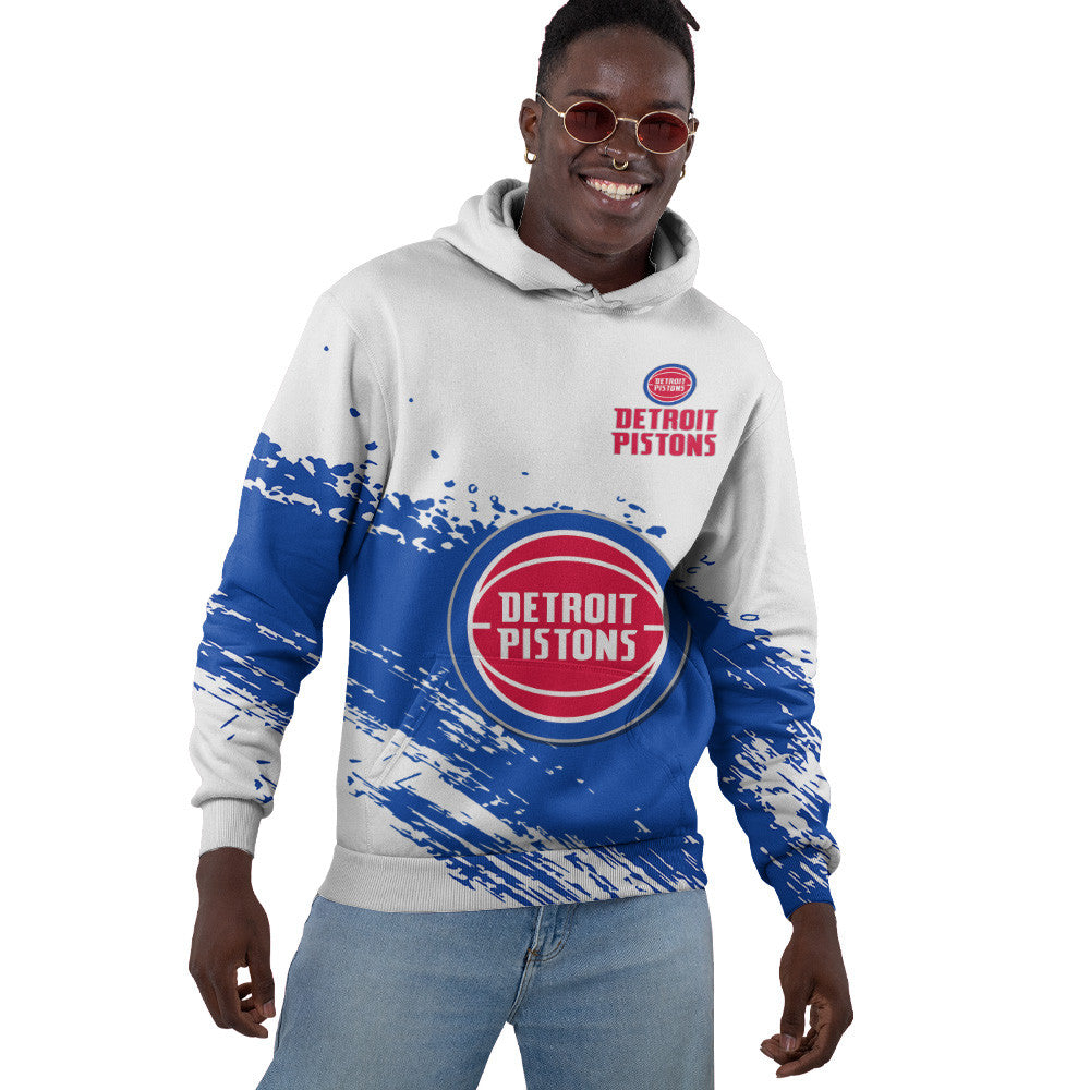 Detroit Pistons NBA Hoodie Stylish Logo for Fans Color White NH24