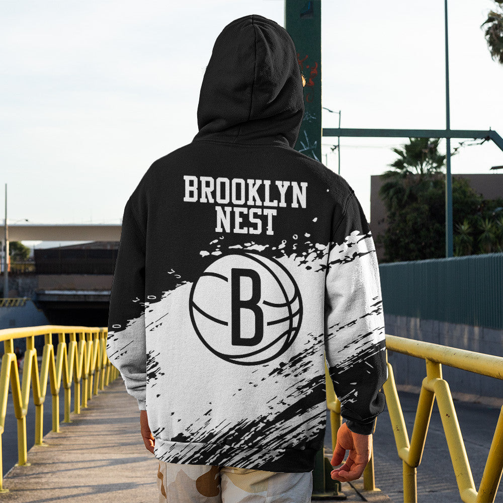 Brooklyn Nets NBA Hoodie Stylish Logo for Fans Color Black NH24