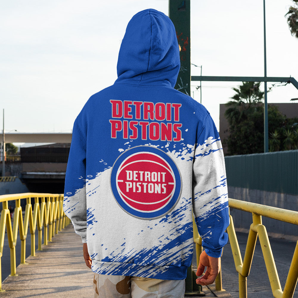 Detroit Pistons NBA Hoodie Stylish Logo for Fans Color Blue NH24