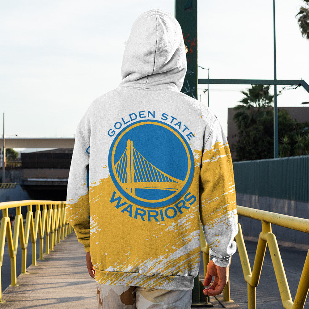 Golden State Warriors NBA Hoodie Stylish Logo for Fans Color White NH24