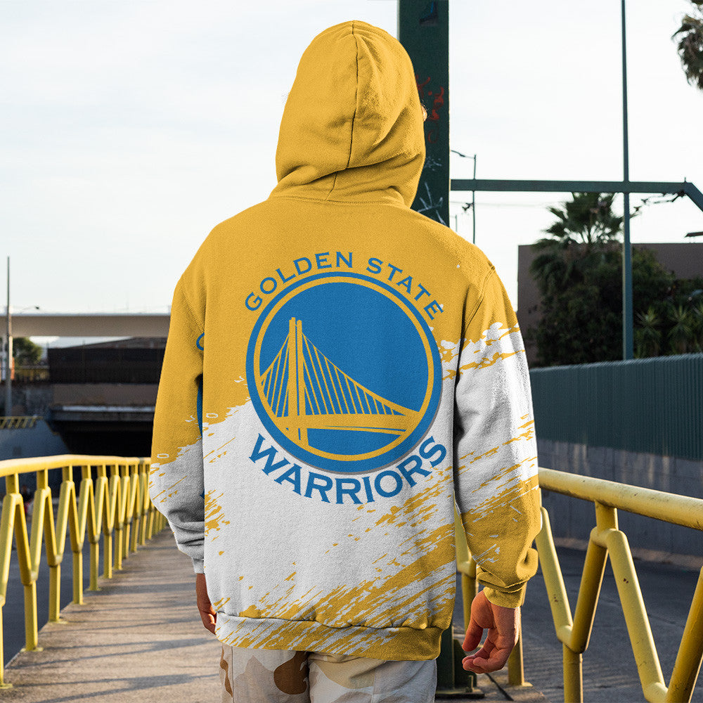 Golden State Warriors NBA Hoodie Stylish Logo for Fans Color Yellow NH24