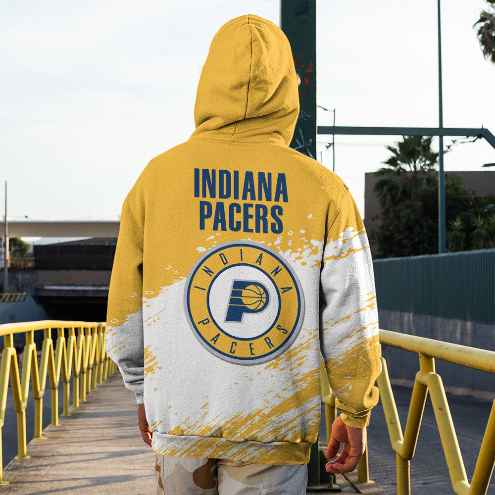 Indiana Pacers NBA Hoodie Stylish Logo for Fans Color Yellow NH24