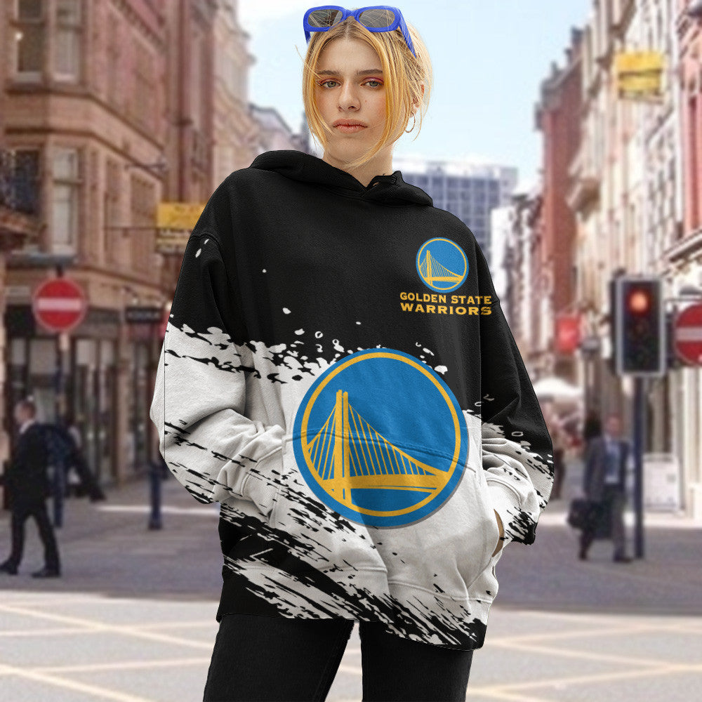 Golden State Warriors NBA Hoodie Stylish Logo for Fans Color Black NH24
