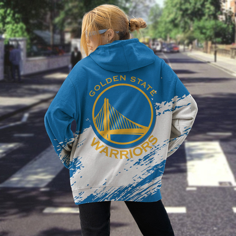 Golden State Warriors NBA Hoodie Stylish Logo for Fans Color Blue NH24