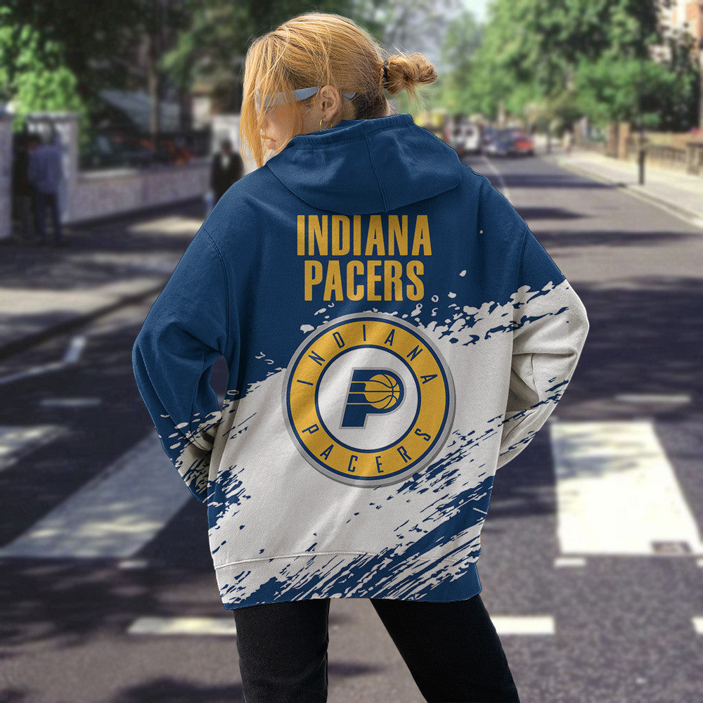 Indiana Pacers NBA Hoodie Stylish Logo for Fans Color Blue NH24