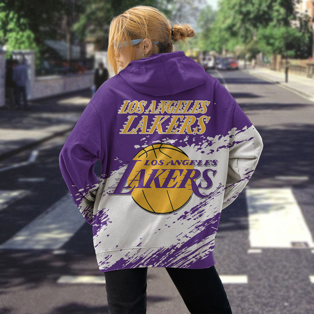 Los Angeles Lakers NBA Hoodie Stylish Logo for Fans Color Purple NH24