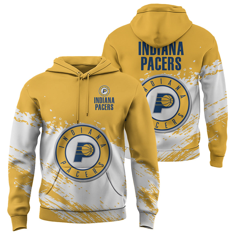 Indiana Pacers NBA Hoodie Stylish Logo for Fans Color Yellow NH24