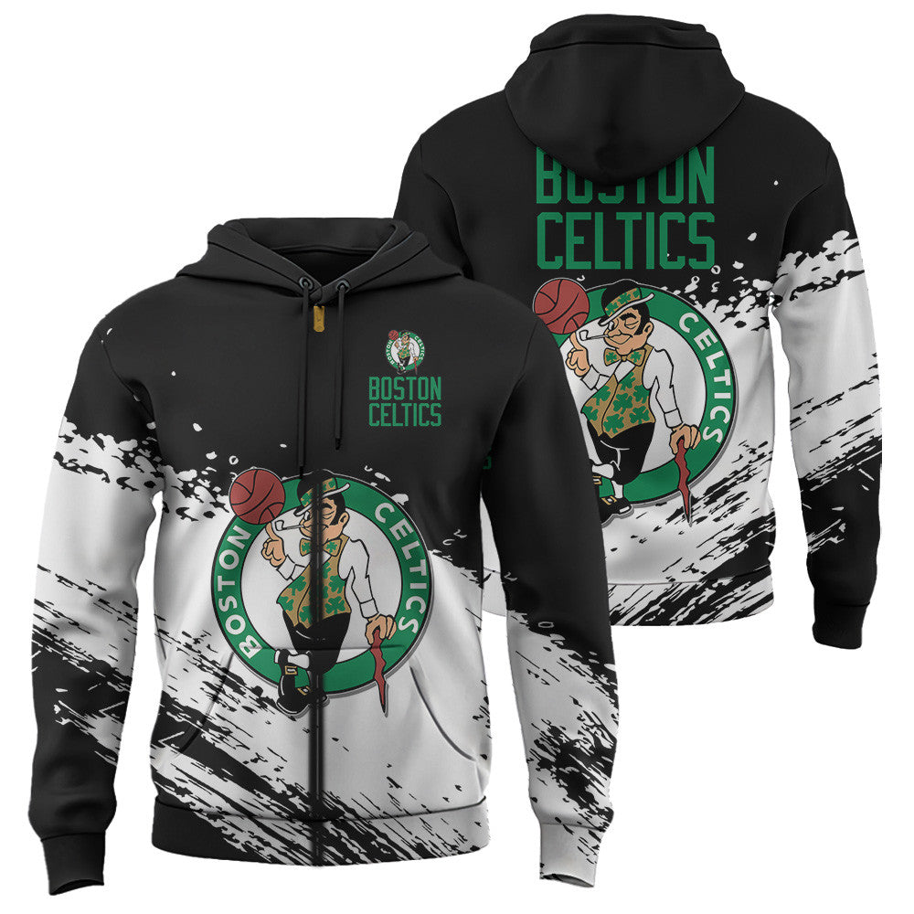 Boston Celtics NBA Hoodie Stylish Logo for Fans Color Black NH24