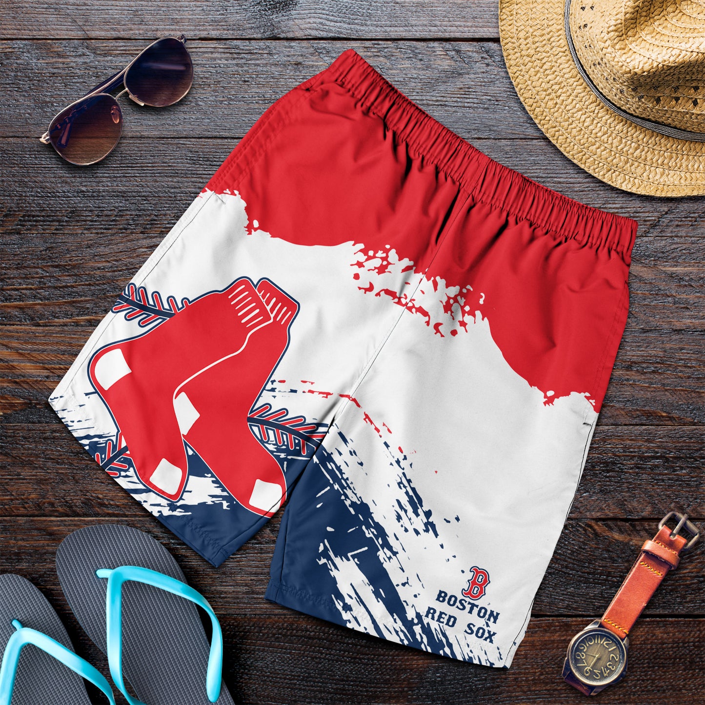 Boston Red Sox Baseball Men Short - Stylish Red Sox Logo Tee Tor Fans NH24