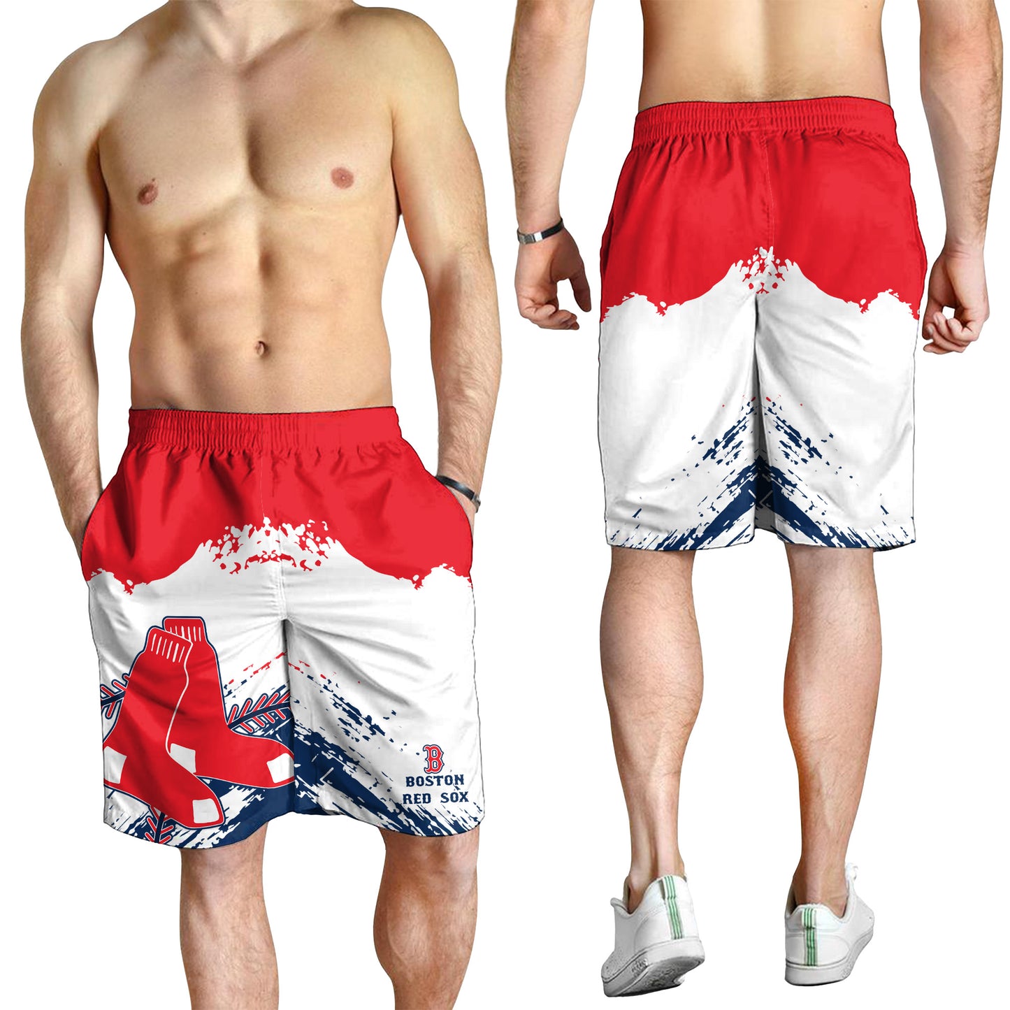 Boston Red Sox Baseball Men Short - Stylish Red Sox Logo Tee Tor Fans NH24