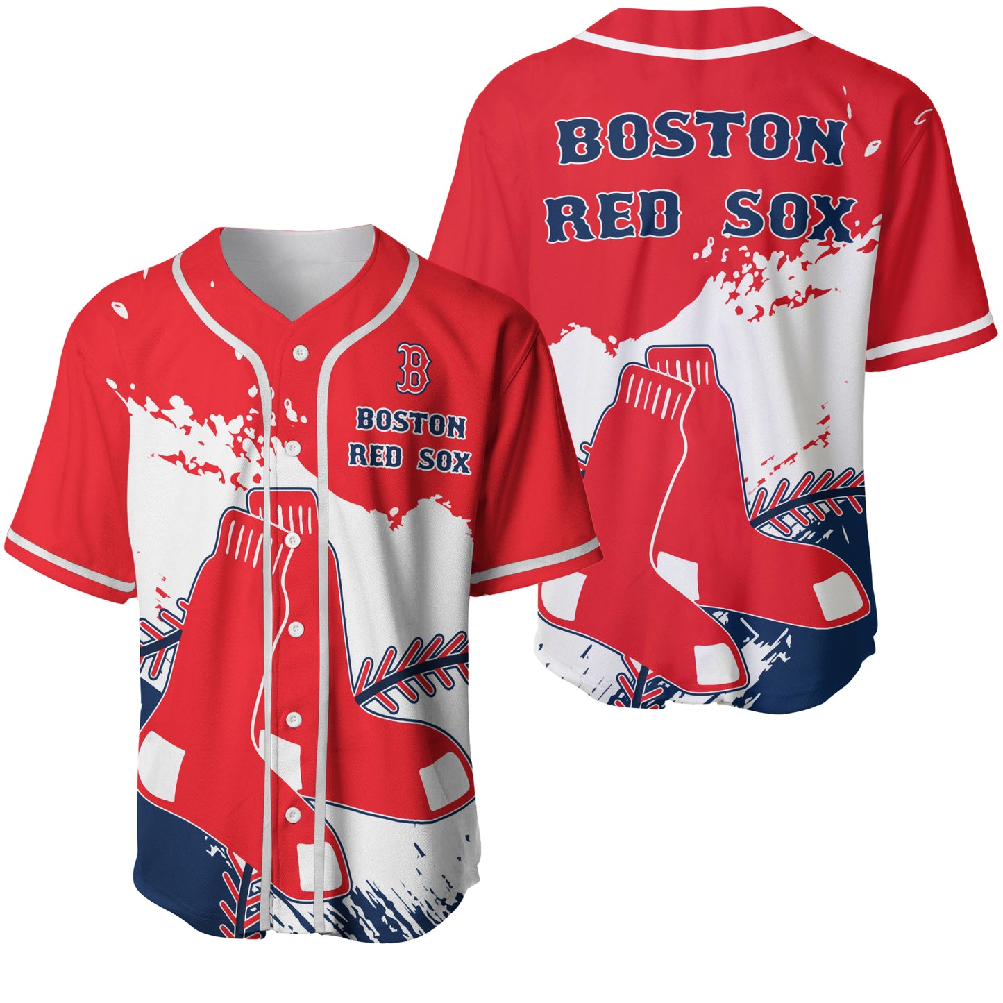 Boston Red Sox Baseball Jersey - Stylish Red Sox Logo Tee Tor Fans NH24