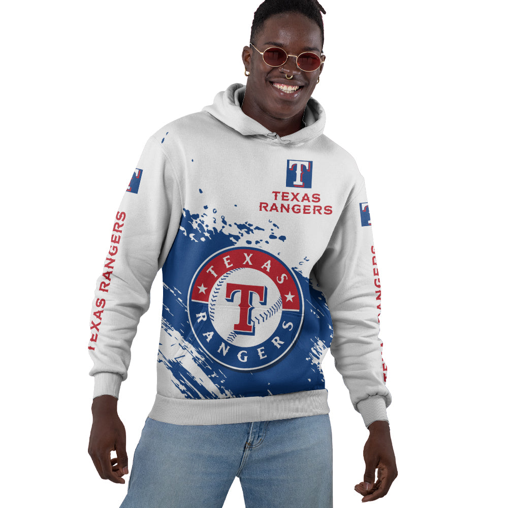 Texas Rangers White Color MLB Hoodie For Big Fan NH24