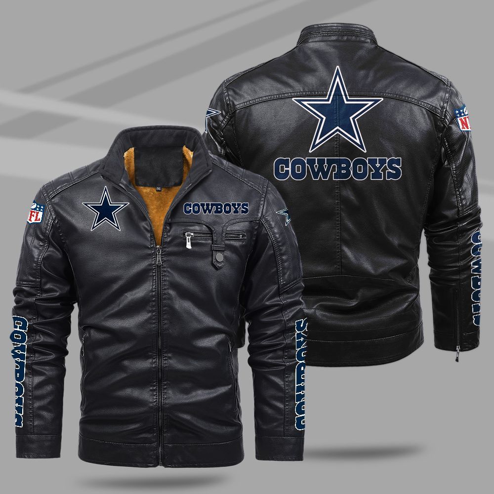 Dallas Cowboys NFL Teams Fleece Leather Jacket For All Season NH24