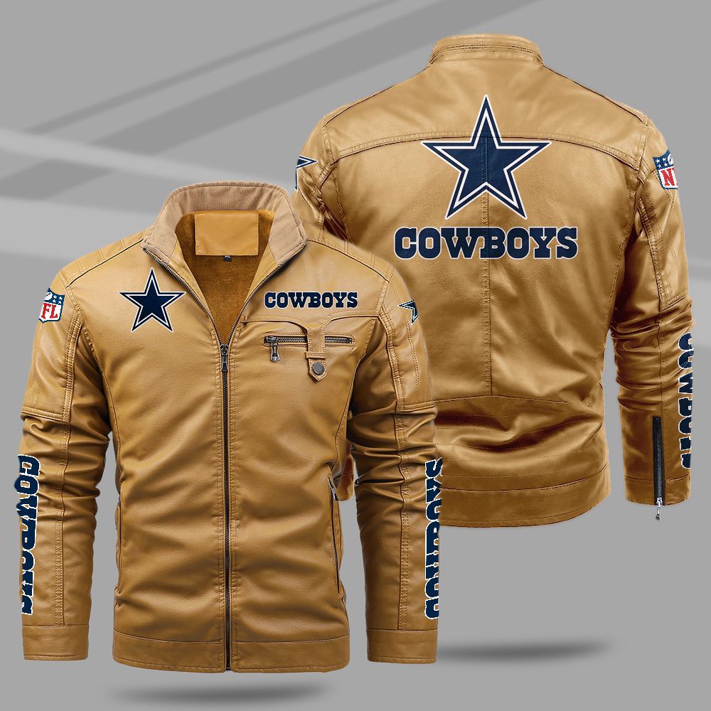 Dallas Cowboys NFL Teams Fleece Leather Jacket For All Season NH24