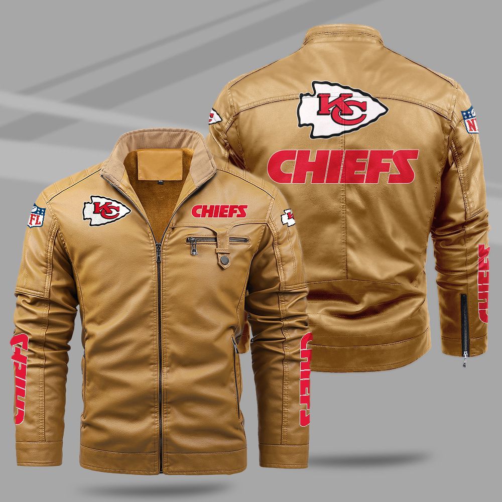 Kansas City Chiefs NFL Teams Fleece Leather Jacket For All Season NH24