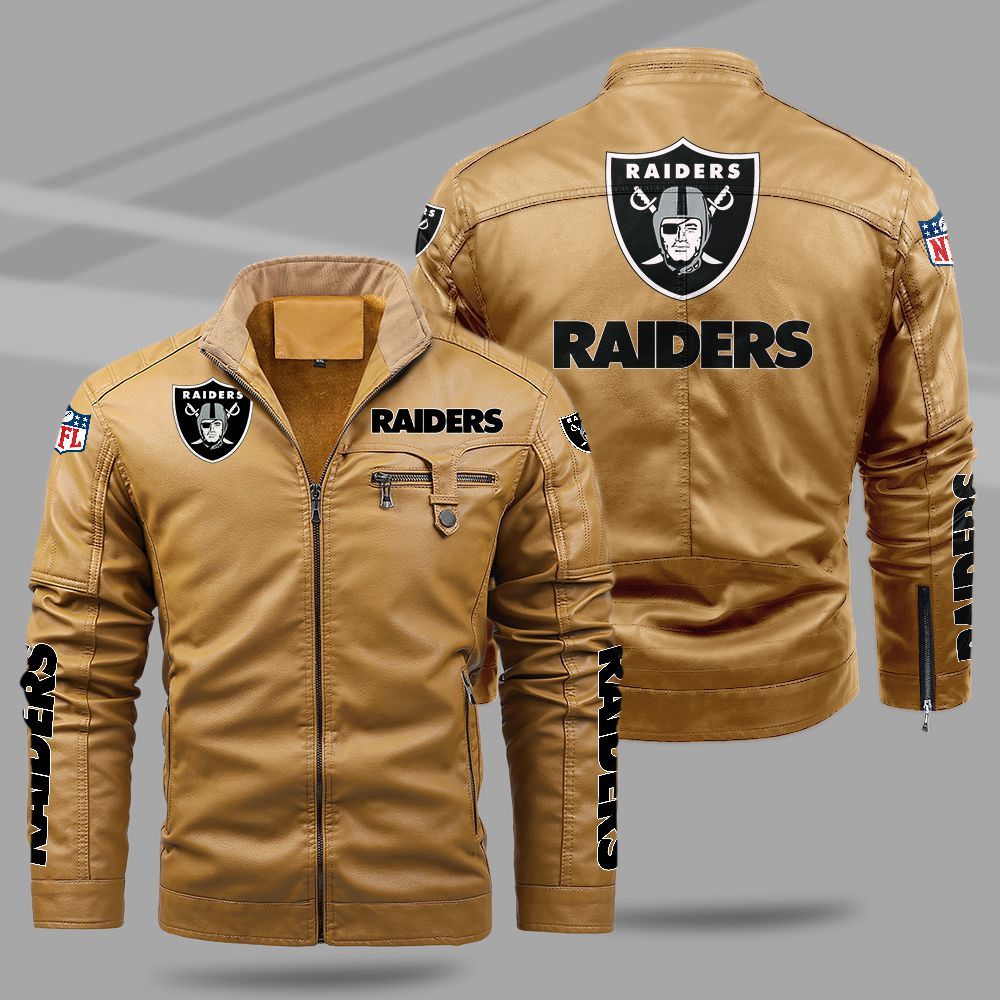 Las Vegas Raiders NFL Teams Fleece Leather Jacket For All Season NH24