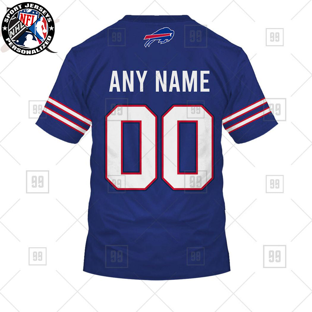 Personalized NFL Buffalo Bills Home Jersey Style T-shirt NH24