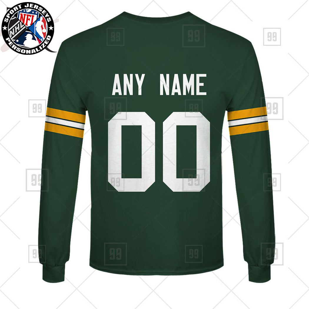 Personalized NFL Green Bay Packers Home Jersey Style Sweatshirt NH24
