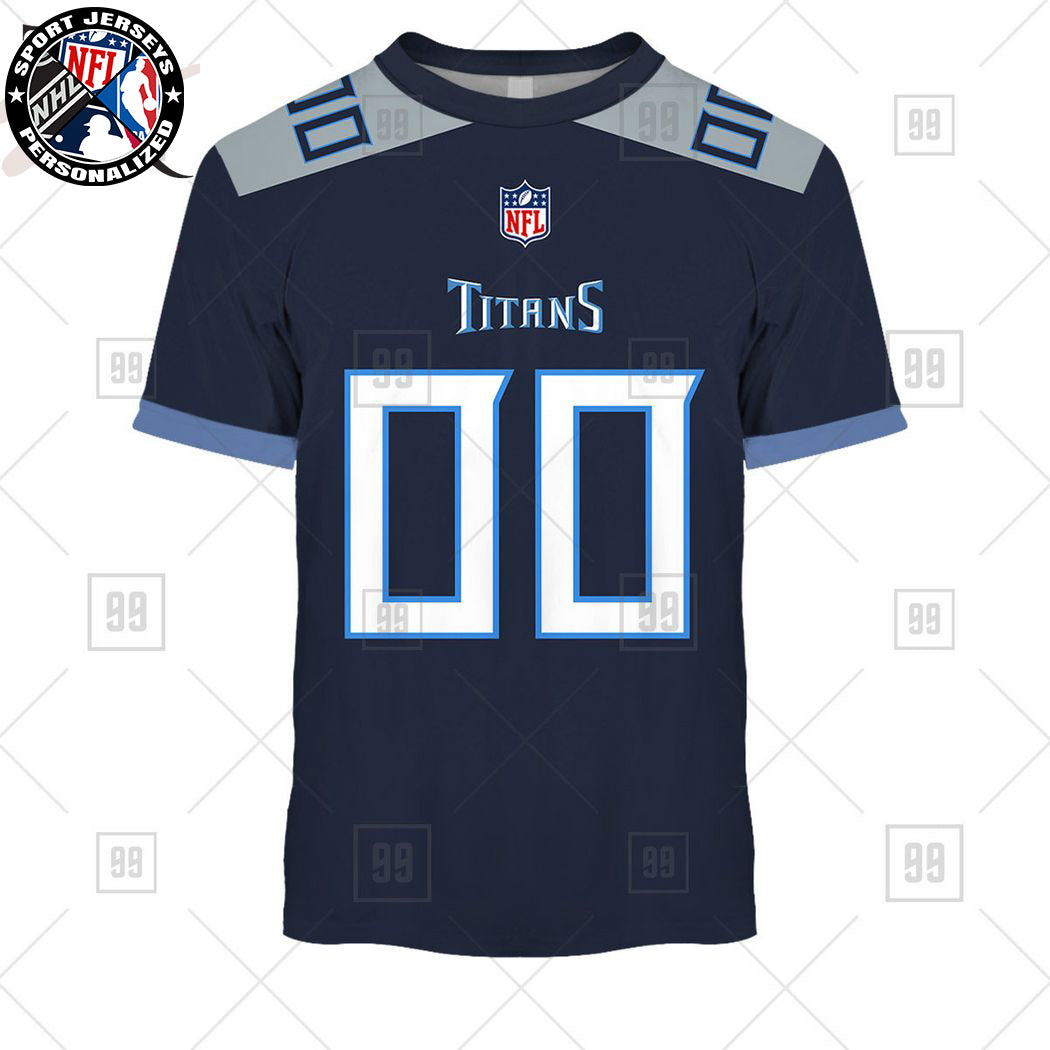 Personalized NFL Tennessee Titans Home Jersey Style T-shirt NH24